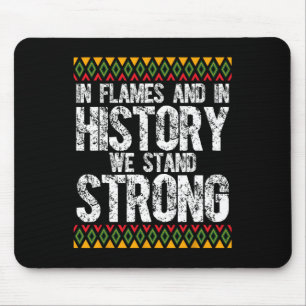 Black Firefighter Firefighting Fireman Black Histo Mouse Pad