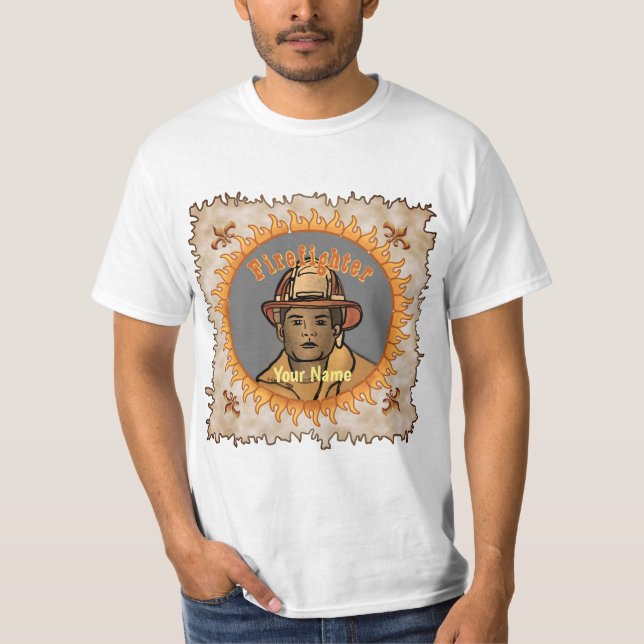 Black Firefighter T-Shirt (Front)