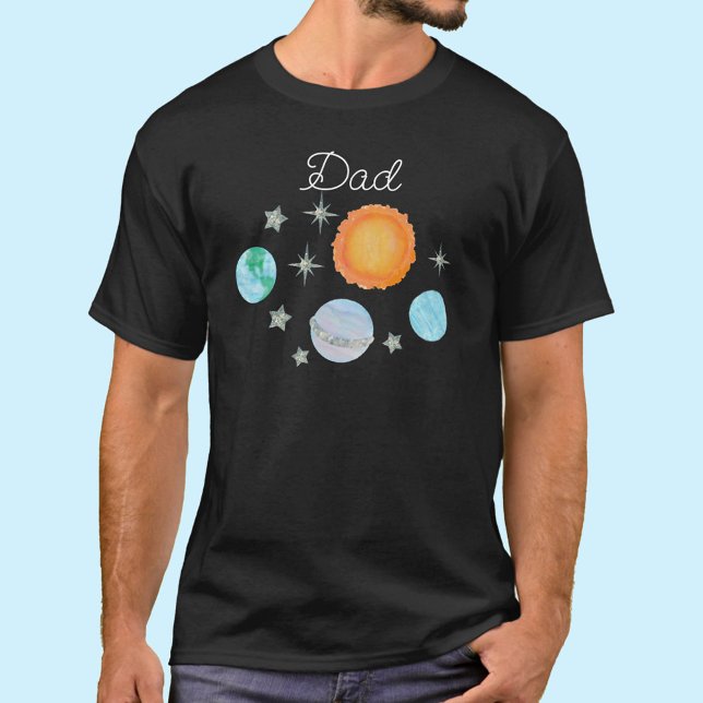 Black First Trip Around The Sun Dad 1st birthday T-Shirt (Creator Uploaded)