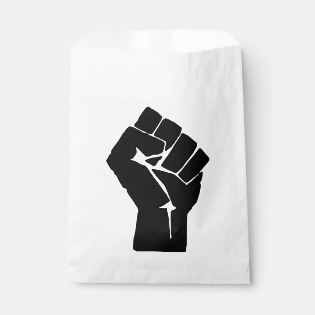 Black Fist Raised - Resistance Protest Favour Bag (Front)