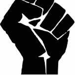 Black Fist Raised - Resistance Protest Standing Photo Sculpture<br><div class="desc">Black fist for the message of resistance and protest. Change the world with this wonderful simple black fist design on many great products. Great design for "Black Lives Matter" movement,  Black liberation movement and civil rights protests.</div>