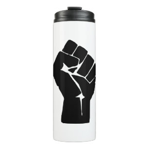 Black Fist Raised - Resistance Protest Thermal Tumbler
