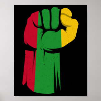 Black Fist Shirt African American Pride Black Hist Poster