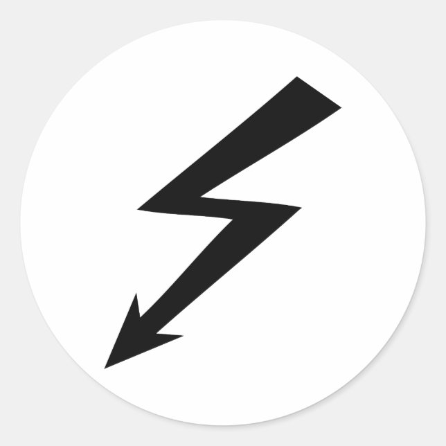 black flash icon classic round sticker (Front)