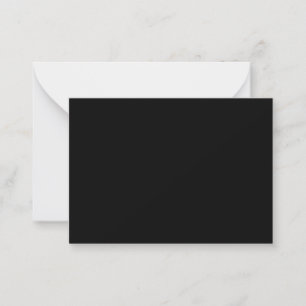 Black Flat Note Cards Elegant Minimalist Design