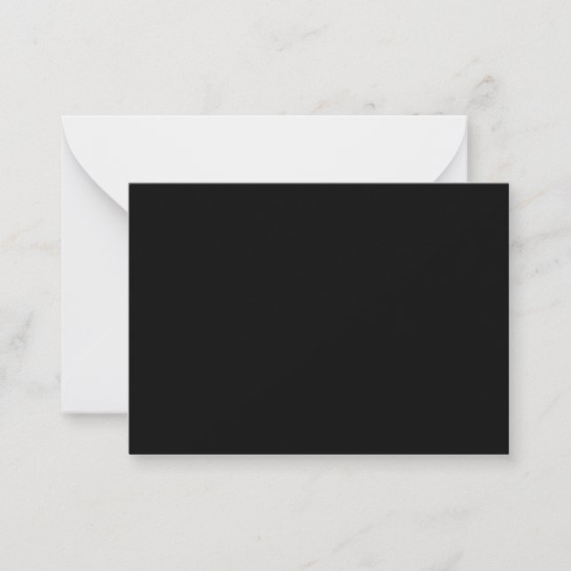 Black Flat Note Cards | Elegant Minimalist Design (Front)