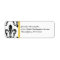 Black fleurdelis distressed return address labels