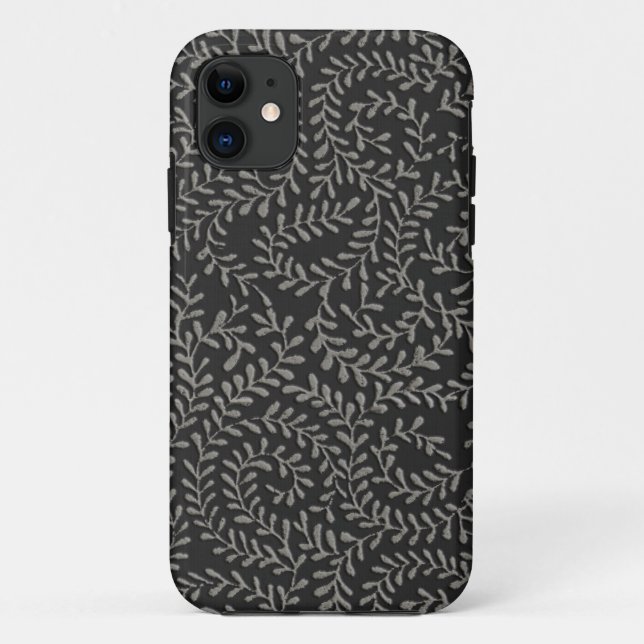 Black Flocked Design Case-Mate iPhone Case (Back)