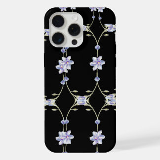 Black floral  iPhone 15 pro max case
