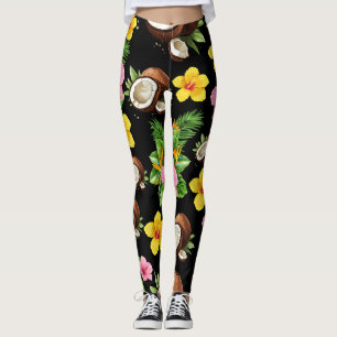 Black Floral Leggings