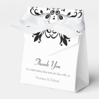 Black Floral Mandala Favor Box