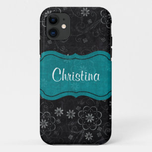 Black Floral Mate ID™ iPhone 5 Case