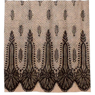 black floral mesh print