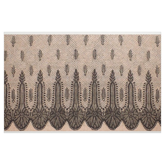 black floral mesh print fabric (Yard)