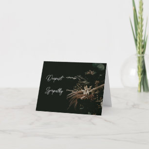 Black Floral Personalized Sympathy Card