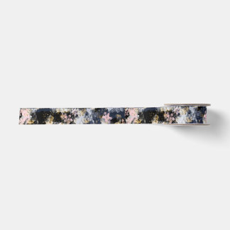 Black Floral Print Ribbon Satin Ribbon