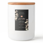 Black Floral Rose Gold Product Packaging Labels &