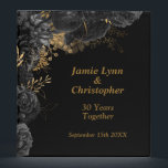 Black Floral Wedding Anniversary 3 Ring Binder<br><div class="desc">This personalized binder is a nice way to save your cherished memories from years of togetherness. Customize it with your names and wedding date for a truly unique keepsake. Keep your special moments organized and relive the romance with every page turn. Order today!</div>