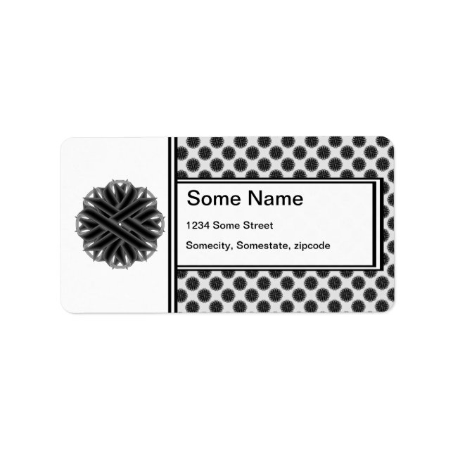 Black Flower Ribbon by Kenneth Yoncich Label (Front)