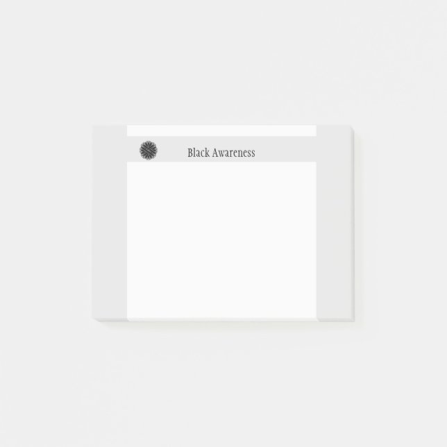 Black Flower Ribbon by Kenneth Yoncich Post-it Notes (Front)