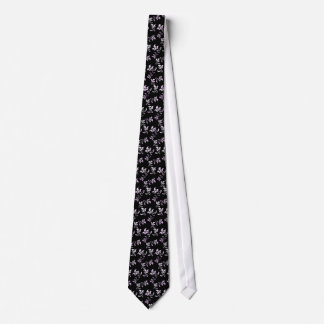 Black Flower Tie