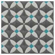 Black Flower with Teal