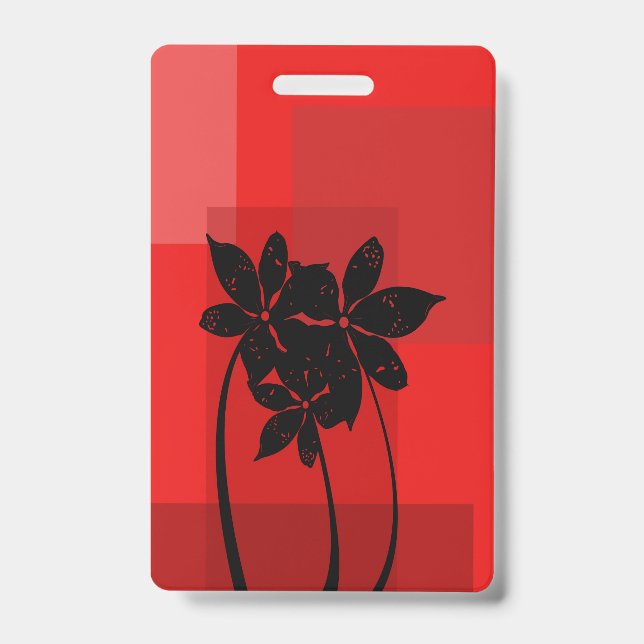 Black flowers badge (Front)