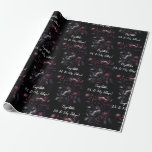 Black flowers congratulations mr and mrs wedding wrapping paper<br><div class="desc">Black flowers congratulations mr and mrs personalized wedding gift wrap.</div>