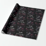 Black flowers congratulations mr and mrs wedding wrapping paper<br><div class="desc">Black flowers congratulations mr and mrs personalized wedding gift wrap.</div>
