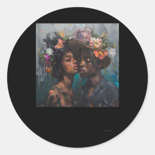 Black Flowers Forever Unlock Sticker 
