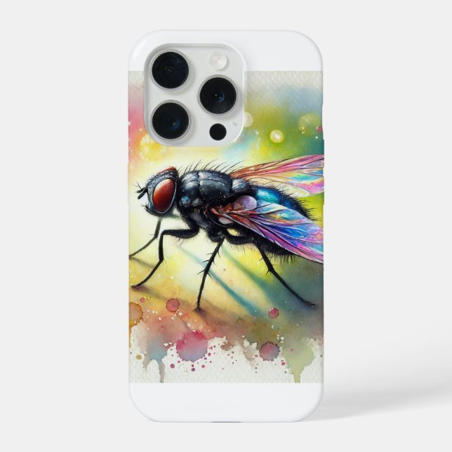 Black Fly 300824AREF111 - Watercolor iPhone Case (Back)