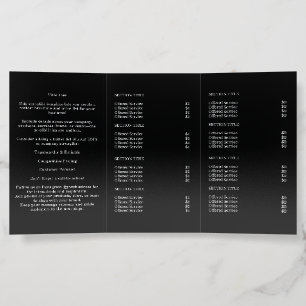 Black Folded Brochures   Custom Modern Business 