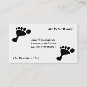 Black Foot Print Business Card