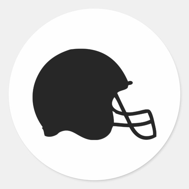 black football helmet icon classic round sticker (Front)