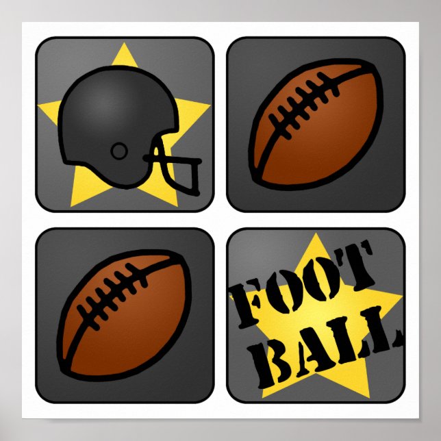 Black Football Poster (Front)