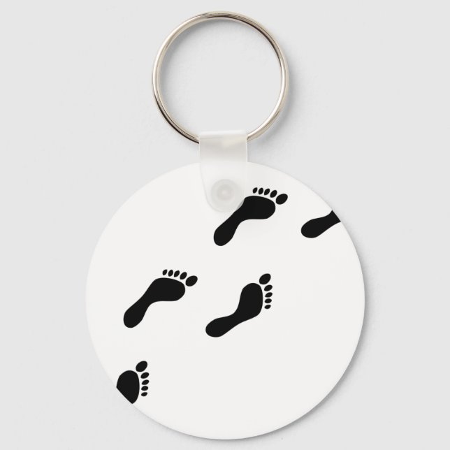 black footprints keychain (Front)