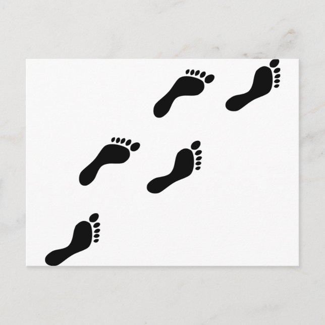 black footprints postcard (Front)