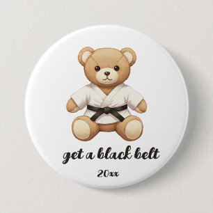 【BLACK】For all judo lovers, young and old. 3 Inch Round Button
