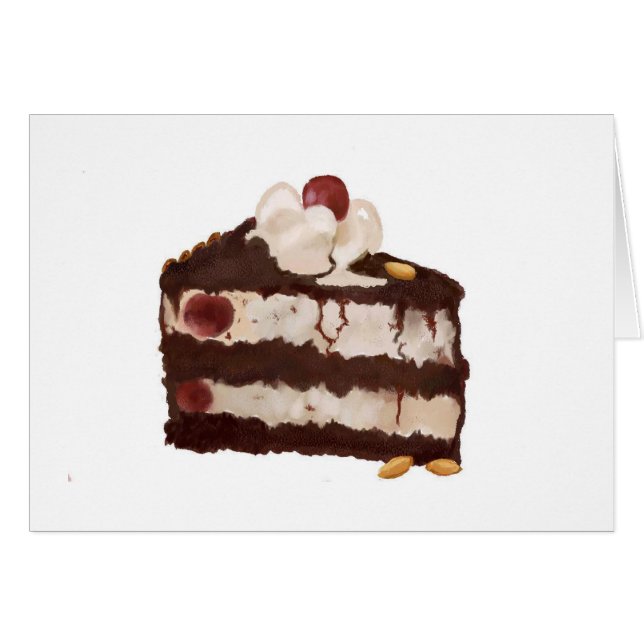 Black Forest Cake Card (Front Horizontal)
