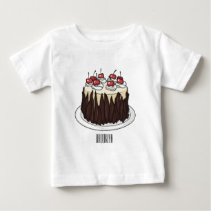 Black Forest cake cartoon illustration Baby T-Shirt