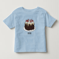 Black Forest cake cartoon illustration