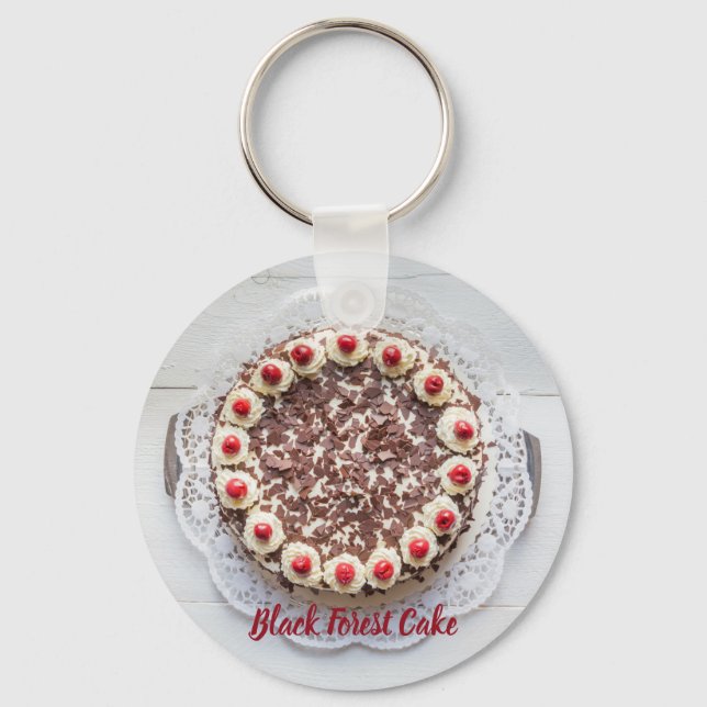 Black Forest Cake for gateau sweet tooth baking Keychain (Front)