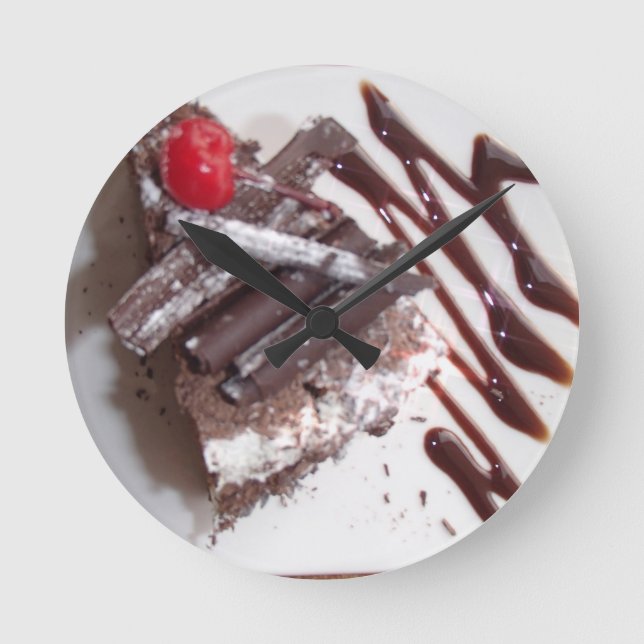 Black forest cake round clock (Front)
