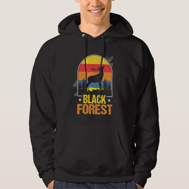 Black Forest Deer Antlers Black Forest Homeland So Hoodie (Front)