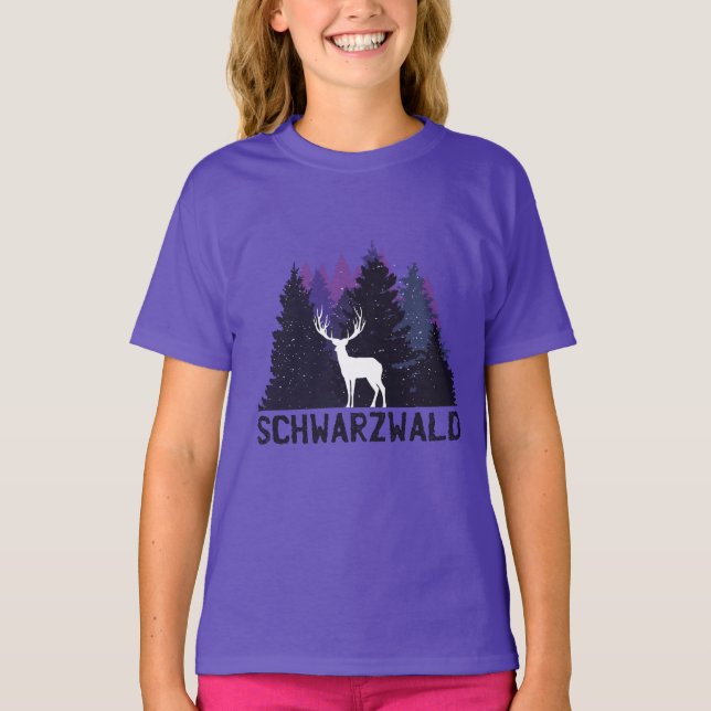 Black Forest Deer T-Shirt (Front)