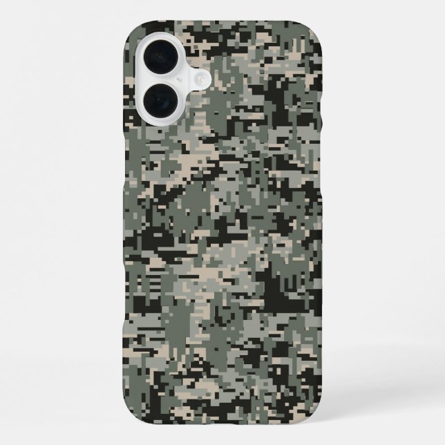 Black Forest Digital Camo Pattern iPhone Case (Back)