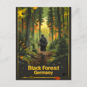 Black Forest Germany Hiking Postcard