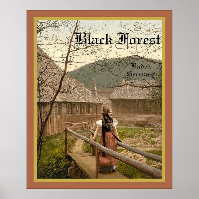 Black Forest  ~ Germany ~  Vintage Travel Poster (Front)