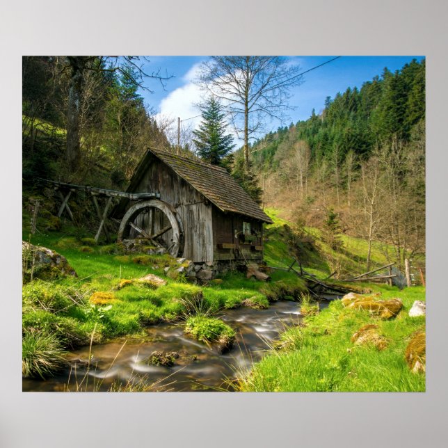 Black Forest Grist Mill Germany Poster (Front)
