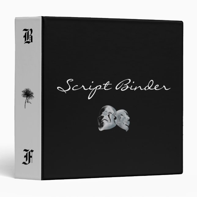 Black Forest Script Binder (Grey) (Front/Spine)